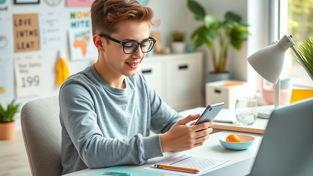 Beginner using mobile app to set fitness goals and track progress